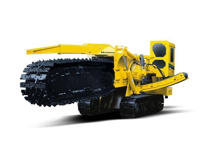 Trencher for digging narrow trenches for utilities and drainage